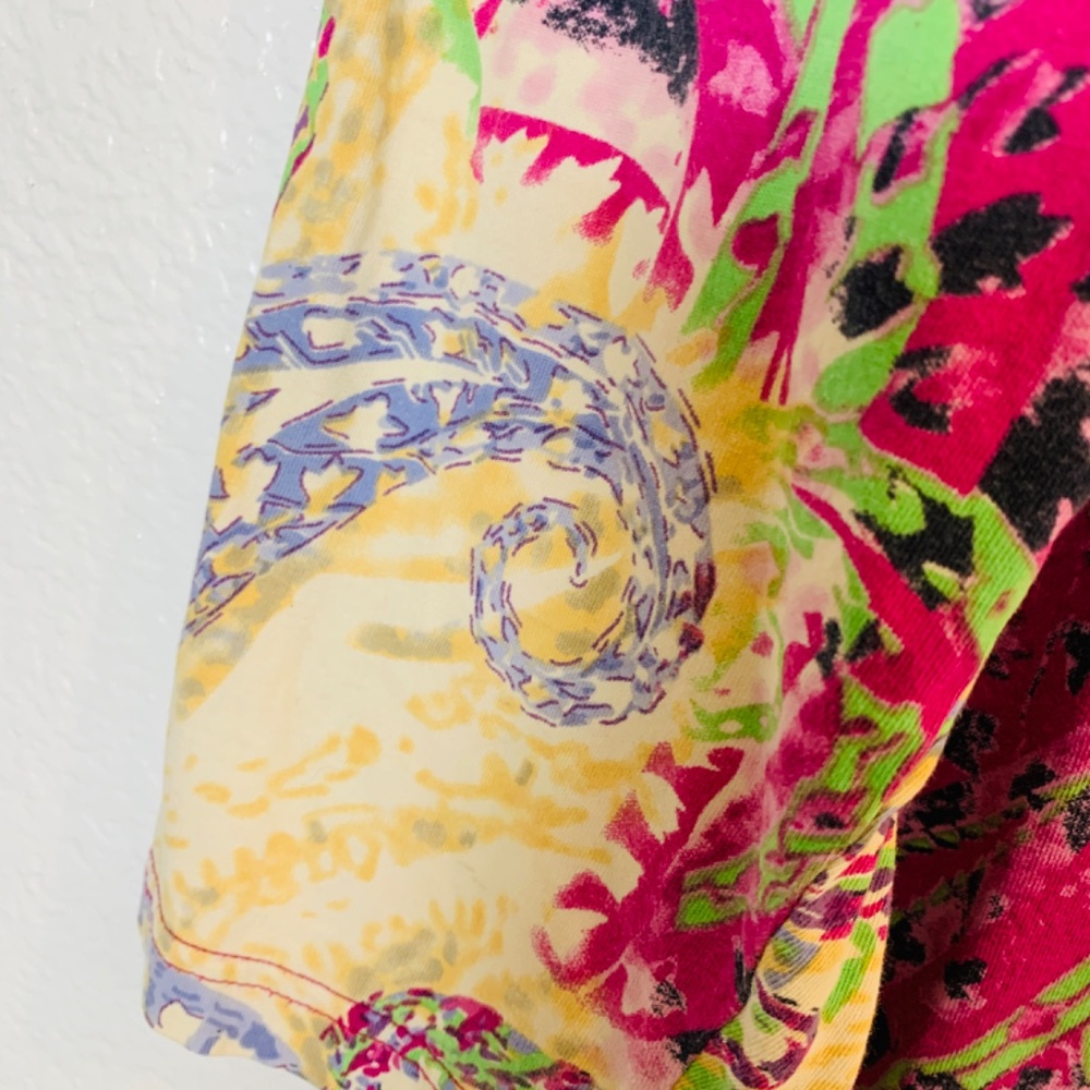 Ulla Popken Tunic Top Womens USA Size 16/18 Artsy Lagenlook Paisley Cotton - Picture 4 of 12